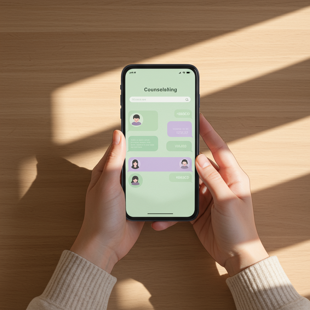 スマートフォンに表示されたLINEの問い合わせ画面